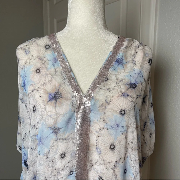 Anthropologie One September Lyla Floral Sequin Tunic Size Medium - Picture 10 of 14